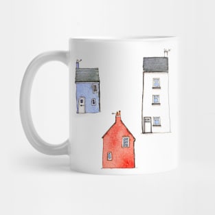 Watercolor Houses in Devon Mug